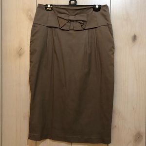 Tan Midi Skirt